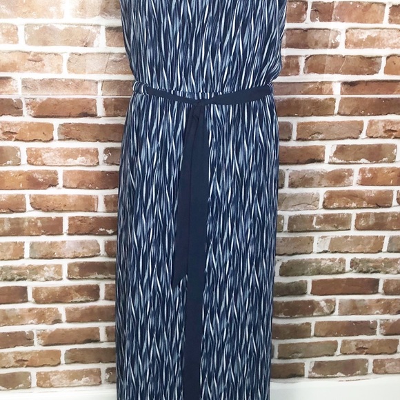 SOLD-Lane Bryant Blue Flowy Halter Top Maxi Dress - Picture 3 of 8